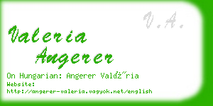 valeria angerer business card